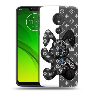 Силиконовый чехол на Motorola Moto G7 Power с принтом Луи робот