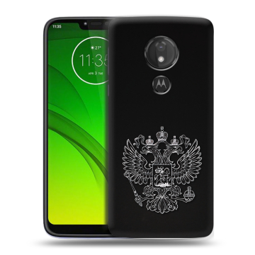 Силиконовый чехол на Motorola Moto G7 Power с принтом Герб России Силиконовый чехол на Motorola Moto G7 Power с принтом Герб России