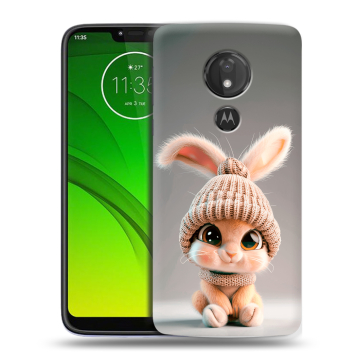 Силиконовый чехол на Motorola Moto G7 Power с принтом Кролик