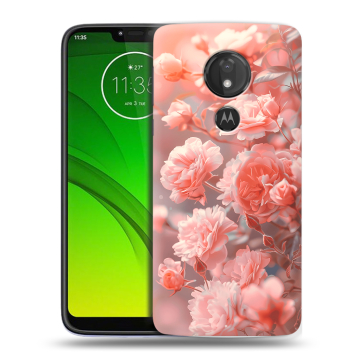 Силиконовый чехол на Motorola Moto G7 Power с принтом Розы цветы