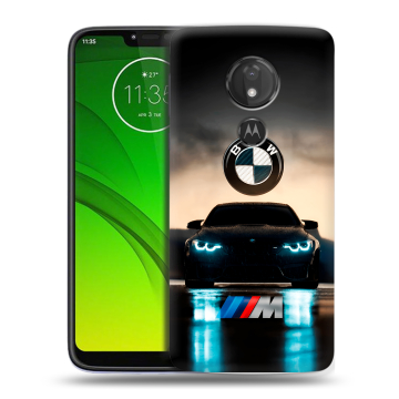 Силиконовый чехол на Motorola Moto G7 Power с принтом БМВ BMW