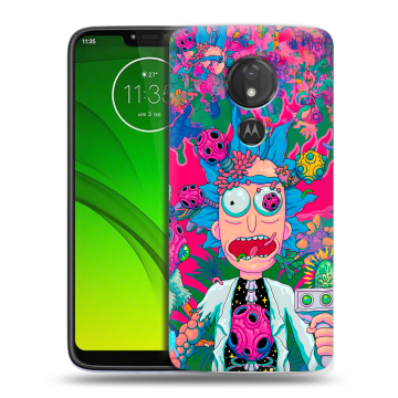 Силиконовый чехол на Motorola Moto G7 Power с принтом Рик и Морти Rick Morty