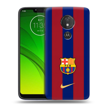 Силиконовый чехол на Motorola Moto G7 Power с принтом Барселона Barcelona