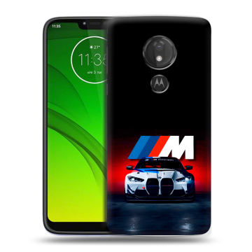 Силиконовый чехол на Motorola Moto G7 Power с принтом БМВ BMW
