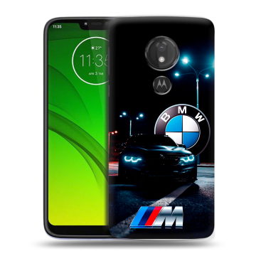 Силиконовый чехол на Motorola Moto G7 Power с принтом БМВ BMW