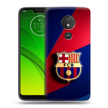 Силиконовый чехол на Motorola Moto G7 Power с принтом Барселона Barcelona