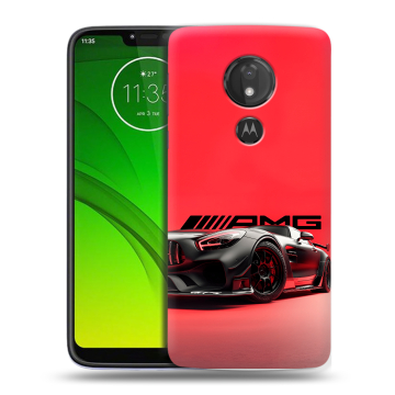 Силиконовый чехол на Motorola Moto G7 Power с принтом Мерседес Mercedes AMG Силиконовый чехол на Motorola Moto G7 Power с принтом Мерседес Mercedes AMG