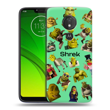 Силиконовый чехол на Motorola Moto G7 Power с принтом Шрек Shrek Силиконовый чехол на Motorola Moto G7 Power с принтом Шрек Shrek