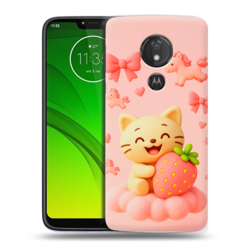 Силиконовый чехол на Motorola Moto G7 Power с принтом для девочек