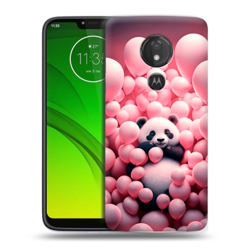 Силиконовый чехол на Motorola Moto G7 Power с принтом Панда
