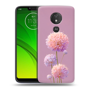 Силиконовый чехол на Motorola Moto G7 Power с принтом Цветы Силиконовый чехол на Motorola Moto G7 Power с принтом Цветы