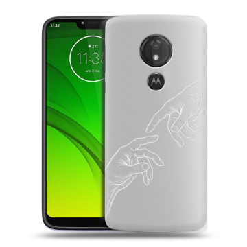 Силиконовый чехол на Motorola Moto G7 Power с принтом Сотворение мира Силиконовый чехол на Motorola Moto G7 Power с принтом Сотворение мира