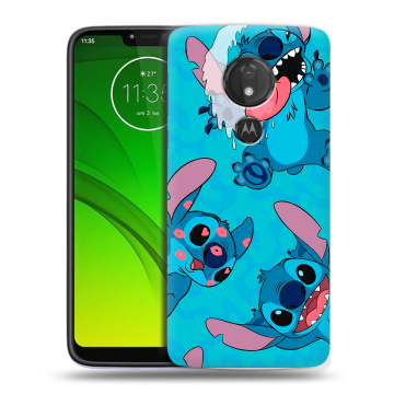 Силиконовый чехол на Motorola Moto G7 Power с принтом Лило и Стич