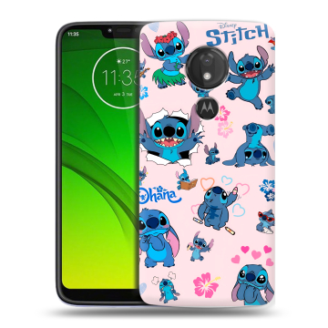 Силиконовый чехол на Motorola Moto G7 Power с принтом Лило и Стич