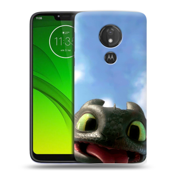 Силиконовый чехол на Motorola Moto G7 Power с принтом Как приручить дракона