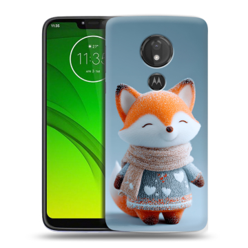 Силиконовый чехол на Motorola Moto G7 Power с принтом Лиса Силиконовый чехол на Motorola Moto G7 Power с принтом Лиса