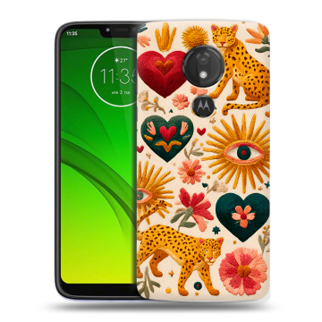 Силиконовый чехол на Motorola Moto G7 Power с принтом Модный принт Силиконовый чехол на Motorola Moto G7 Power с принтом Модный принт