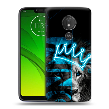 Силиконовый чехол на Motorola Moto G7 Power с принтом Король лев Силиконовый чехол на Motorola Moto G7 Power с принтом Король лев