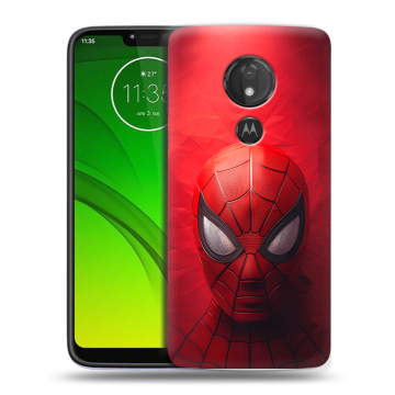 Силиконовый чехол на Motorola Moto G7 Power с принтом Spiderman Человек паук