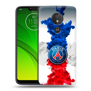 Силиконовый чехол на Motorola Moto G7 Power с принтом PSG ПСЖ Силиконовый чехол на Motorola Moto G7 Power с принтом PSG ПСЖ