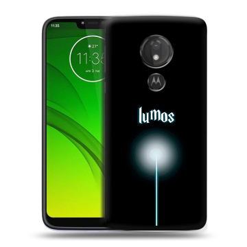 Силиконовый чехол на Motorola Moto G7 Power с принтом Harry Potter Гарри Поттер