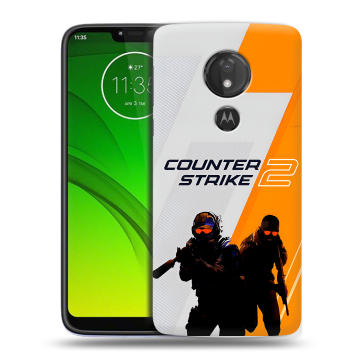 Силиконовый чехол на Motorola Moto G7 Power с принтом Counter Strike