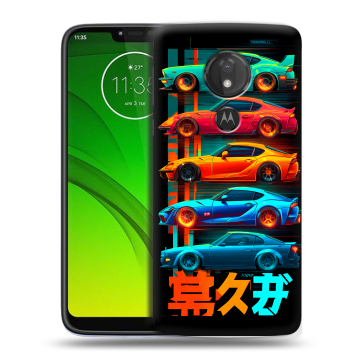 Силиконовый чехол на Motorola Moto G7 Power с принтом машины тачки Силиконовый чехол на Motorola Moto G7 Power с принтом машины тачки