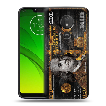 Силиконовый чехол на Motorola Moto G7 Power с принтом Доллар деньги