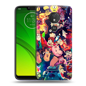 Силиконовый чехол на Motorola Moto G7 Power с принтом Gravity Falls Гравити Фолз