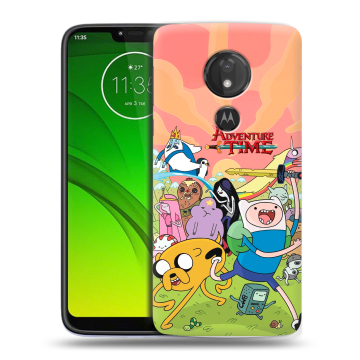 Силиконовый чехол на Motorola Moto G7 Power с принтом Adventure time Время приключений Силиконовый чехол на Motorola Moto G7 Power с принтом Adventure time Время приключений