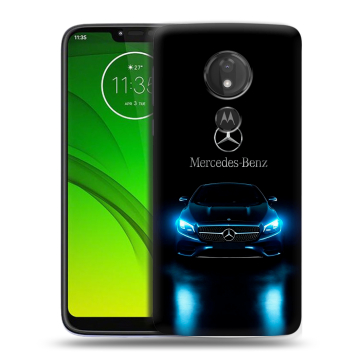 Силиконовый чехол на Motorola Moto G7 Power с принтом Mercedes Мерседес