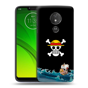 Силиконовый чехол на Motorola Moto G7 Power с принтом One Piece Ван Пис