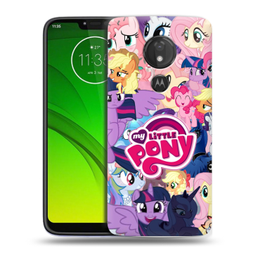 Силиконовый чехол на Motorola Moto G7 Power с принтом My little pony Дружба чудо Силиконовый чехол на Motorola Moto G7 Power с принтом My little pony Дружба чудо