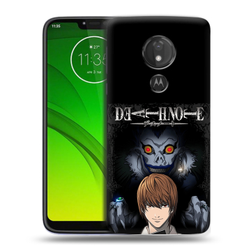 Силиконовый чехол на Motorola Moto G7 Power с принтом Death note Тетрадь смерти Силиконовый чехол на Motorola Moto G7 Power с принтом Death note Тетрадь смерти