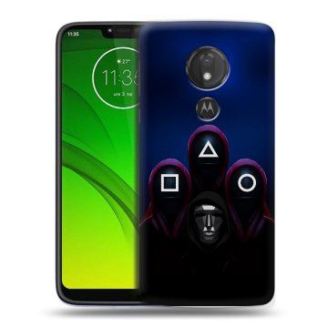 Силиконовый чехол на Motorola Moto G7 Power с принтом Игра Кальмара Силиконовый чехол на Motorola Moto G7 Power с принтом Игра Кальмара