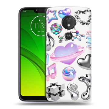 Силиконовый чехол на Motorola Moto G7 Power с принтом Y2K