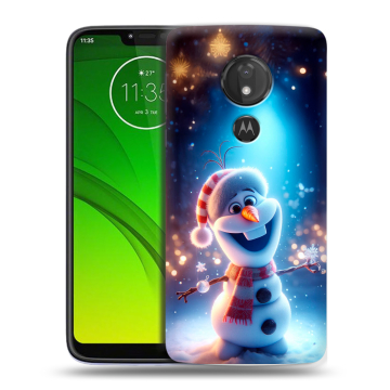 Силиконовый чехол на Motorola Moto G7 Power с принтом Новый год Силиконовый чехол на Motorola Moto G7 Power с принтом Новый год