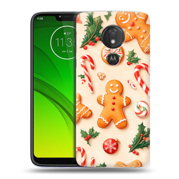 Силиконовый чехол на Motorola Moto G7 Power с принтом Новый год Силиконовый чехол на Motorola Moto G7 Power с принтом Новый год