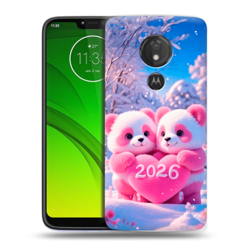 Силиконовый чехол на Motorola Moto G7 Power с принтом Новый год Силиконовый чехол на Motorola Moto G7 Power с принтом Новый год