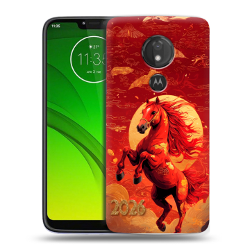Силиконовый чехол на Motorola Moto G7 Power с принтом Новый год Силиконовый чехол на Motorola Moto G7 Power с принтом Новый год