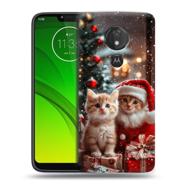 Силиконовый чехол на Motorola Moto G7 Power с принтом Новый год Силиконовый чехол на Motorola Moto G7 Power с принтом Новый год
