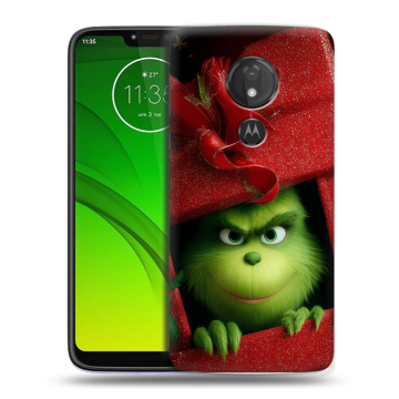 Силиконовый чехол на Motorola Moto G7 Power с принтом Новый год Силиконовый чехол на Motorola Moto G7 Power с принтом Новый год