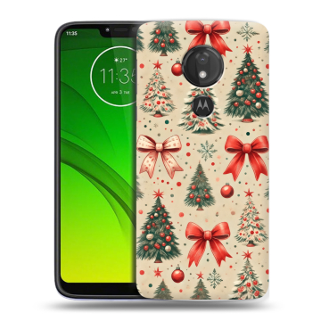 Силиконовый чехол на Motorola Moto G7 Power с принтом Новый год Силиконовый чехол на Motorola Moto G7 Power с принтом Новый год