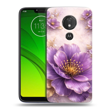 Силиконовый чехол на Motorola Moto G7 Power с принтом женский