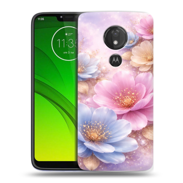 Силиконовый чехол на Motorola Moto G7 Power с принтом женский