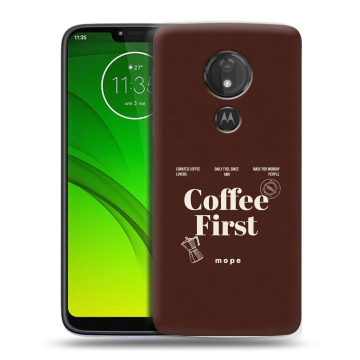 Силиконовый чехол на Motorola Moto G7 Power с принтом женский