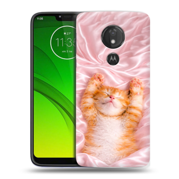 Силиконовый чехол на Motorola Moto G7 Power с принтом женский