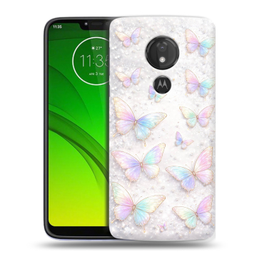 Силиконовый чехол на Motorola Moto G7 Power с принтом женский