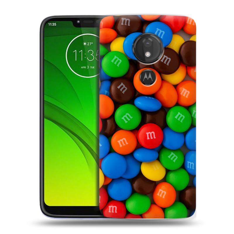 Силиконовый чехол на Motorola Moto G7 Power с принтом Конфеты Силиконовый чехол на Motorola Moto G7 Power с принтом Конфеты