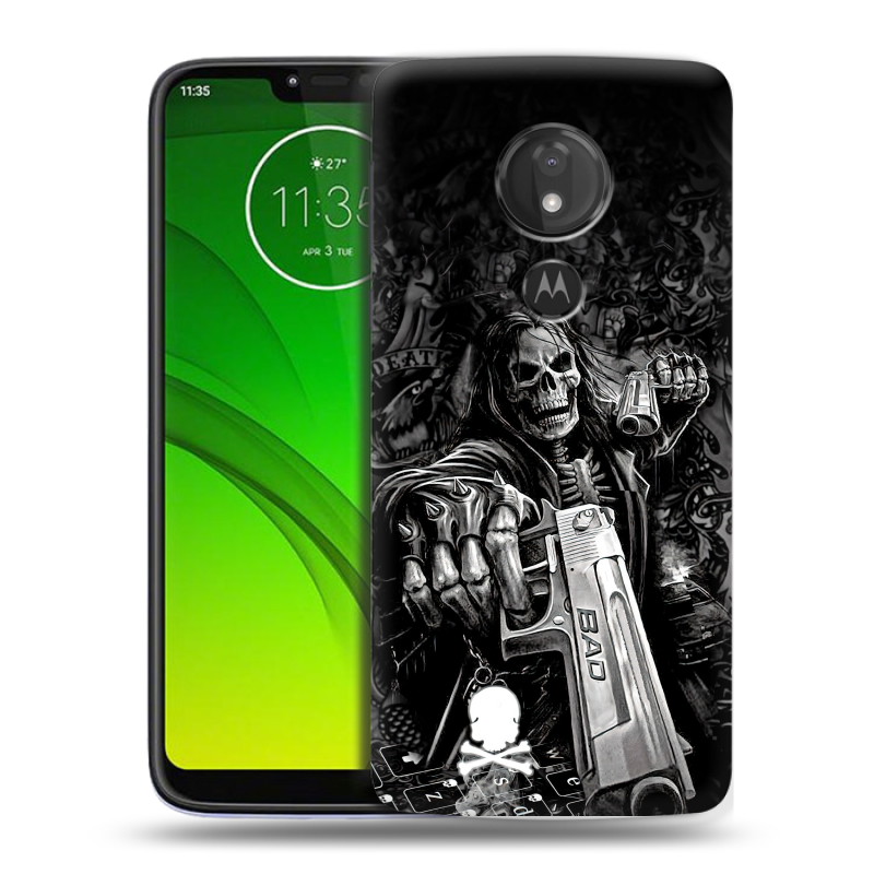 Силиконовый чехол на Motorola Moto G7 Power с принтом Скелет Силиконовый чехол на Motorola Moto G7 Power с принтом Скелет
